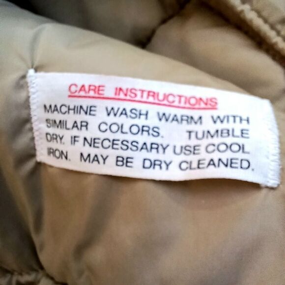 Vintage SEARS Puffer Vest Snap Closure Western Utility Pockets Tan Size 2XL Tall - Picture 5 of 13